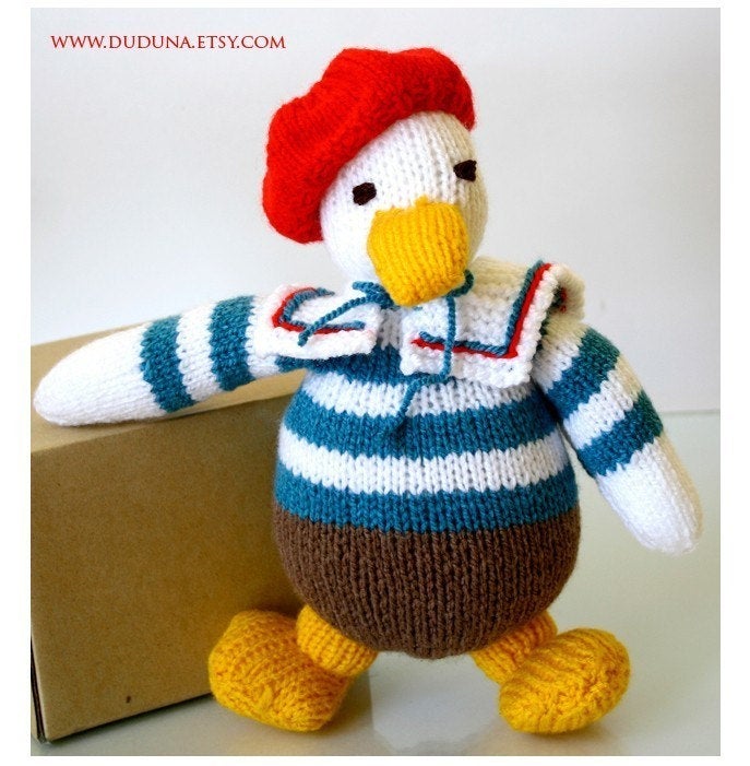 Duck the sailor - knitting pattern pdf