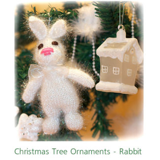 Christmas Tree Ornament: Bunny - knitting pattern