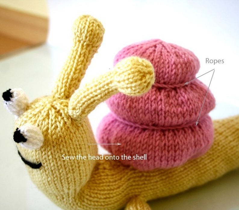 Mr. and Mrs. Snail - knitting pattern - Image 2