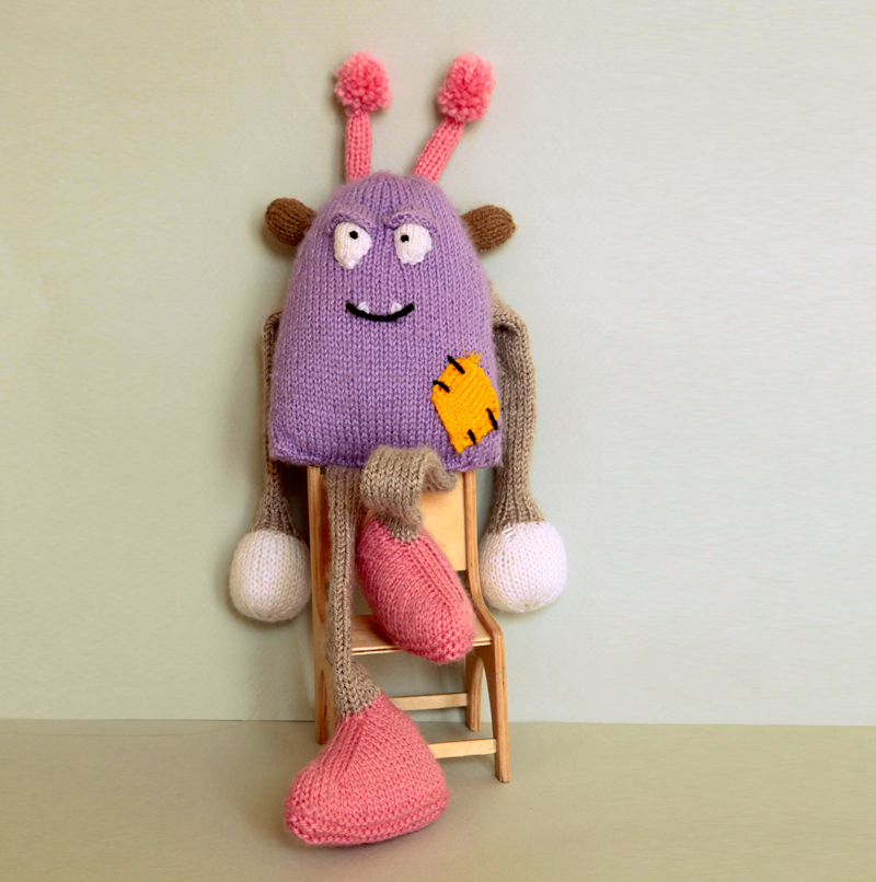 Monster Monstera - toy knitting pattern